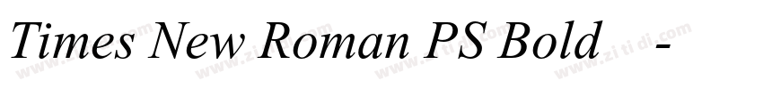 Times New Roman PS Bold字体下载字体转换